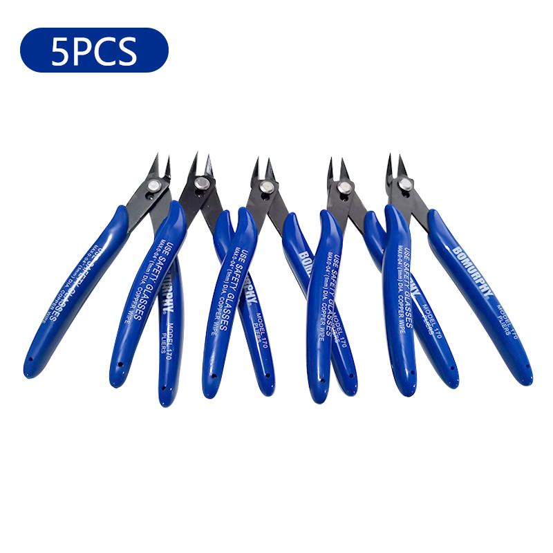 1/3/5pcs 170 Electronic Diagonal Pliers Carbon Steel Pliers Side Cutting Nippers Wire Cutter 3D Printer Parts Hand Tools
