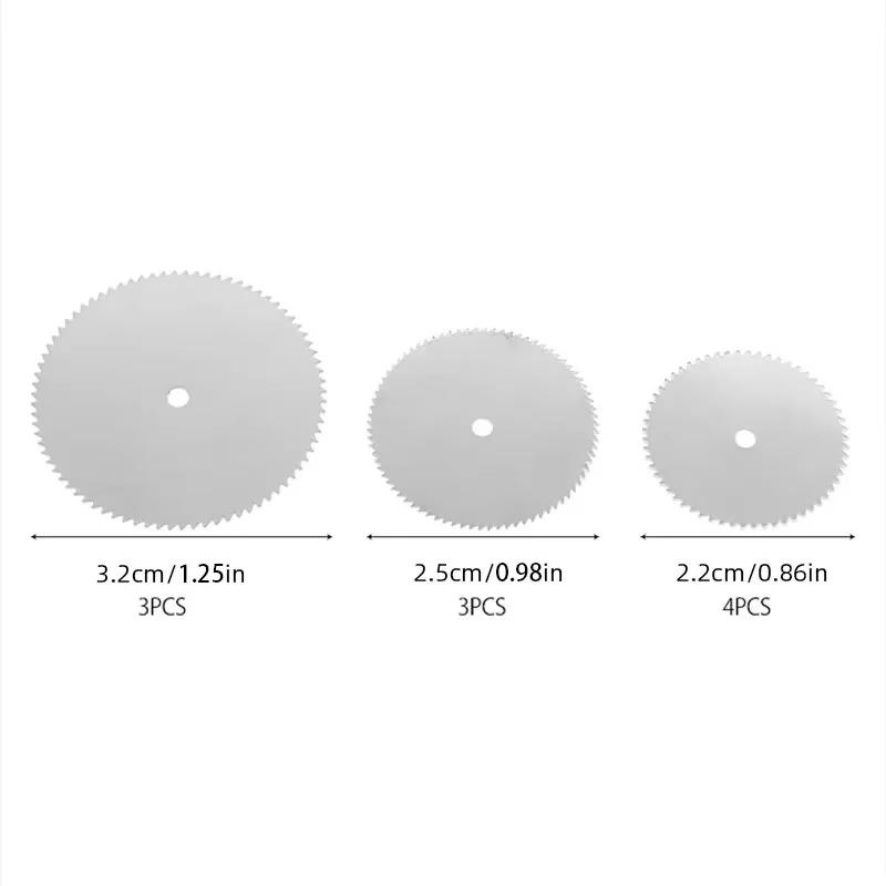 11/12 Mini Stainless Steel Rotary Saw Blade Set For Precision Woodworking, Woodcarving, DIY And Professional Use - Includes Chai