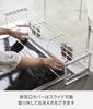 Yamazaki Tower Stovetop Back Rack with Exhaust Vent for 60cm W70 x D18 x Sliding Exhaust Vent Cover with Product 5268 Cover, Stoves, White, Approx.