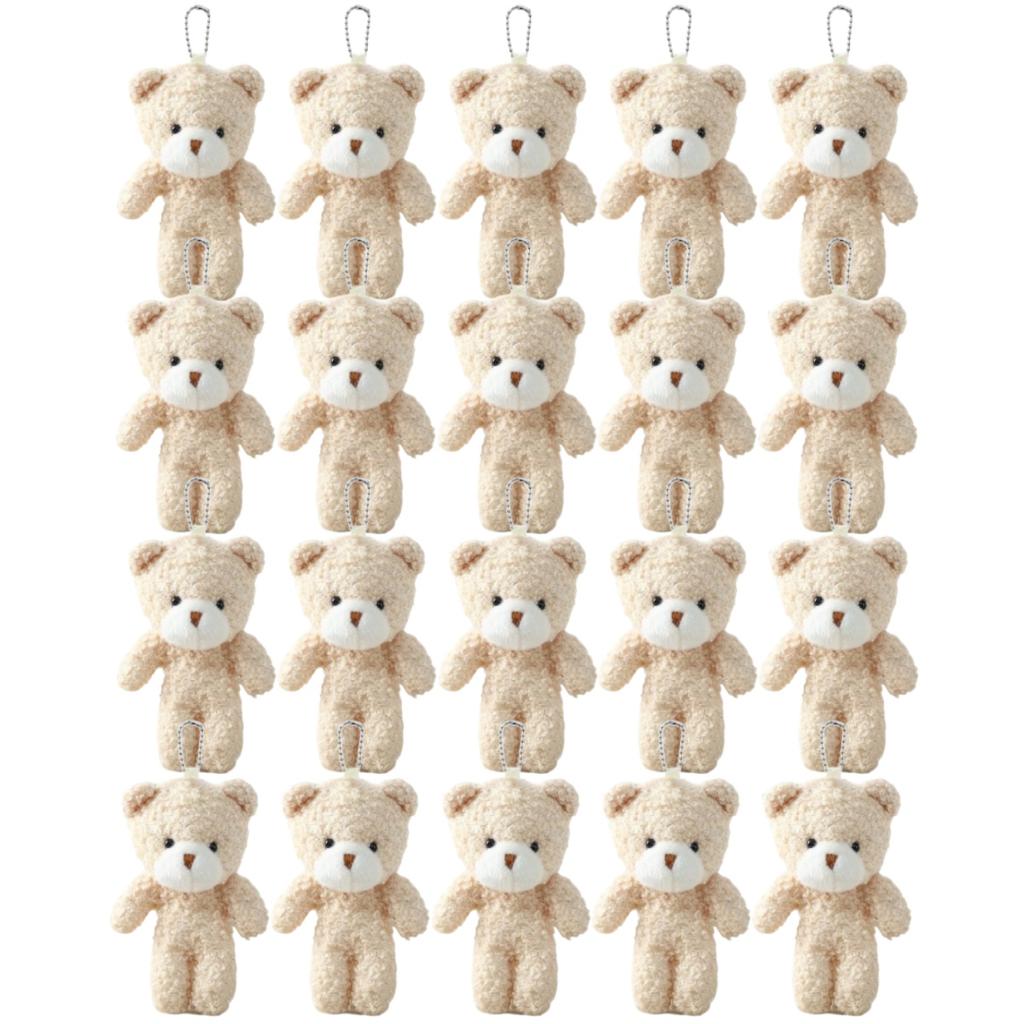 10/20/30pcs 4.7In Teddy Bears Stuffed Plush Toy Bear Plush Doll Keychain Craft Pendent DIY Wedding Birthday Christmas Party Gift