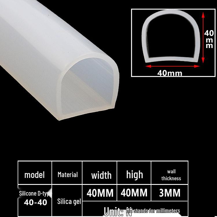 D-Shaped Silicone Sealing Strip: High-Temperature, Water-Retaining, Self-Adhesive, Anti-Collision, Shock-Absorbing for Doors & Windows