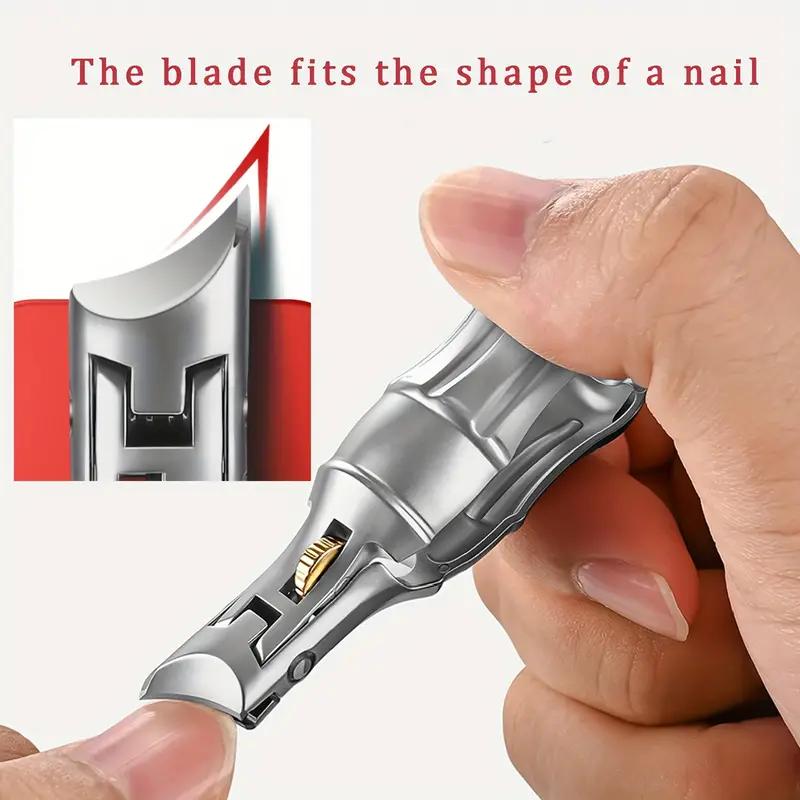 Tagliaunghie per anziani, tagliaunghie in metallo con bordo inclinato, strumento per pedicure e manicure, tagliaunghie con punta inclinata, tagliaunghie per cuticole, tagliaunghie