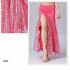 Belly Dance Skirt for Women,Dancing Skirt Belly Dancer Outfit,Sequins Slit Flowy Maxi Skirt Halloween Costume Gift