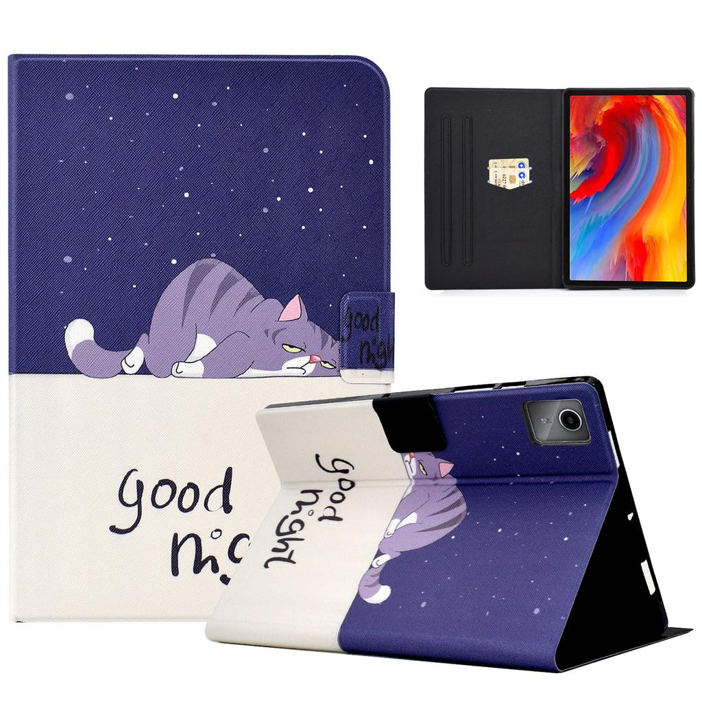 For Lenovo Tab M11/Xiaoxin Pad 11 2024 Case Card Holder Pattern Leather Tablet Cover