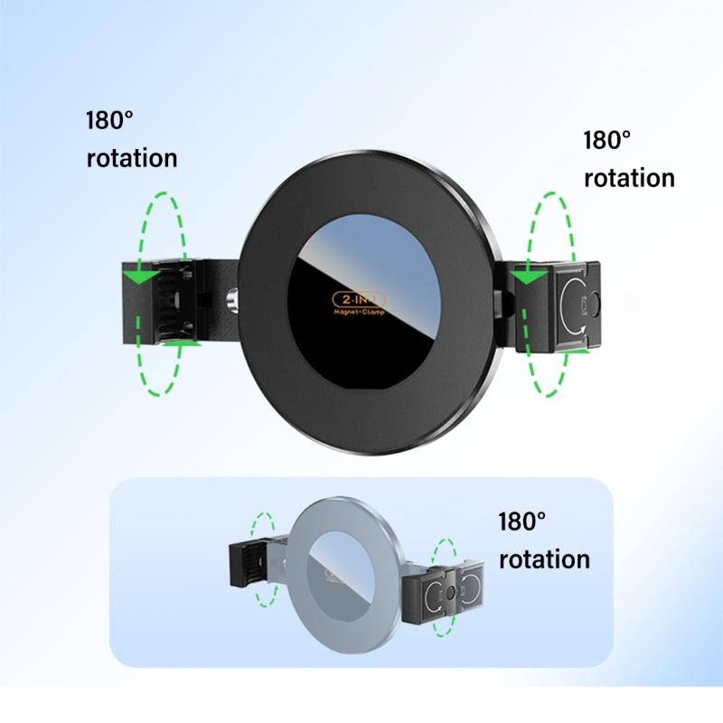 2 in 1 Cellphone Clamp with 17mm Ball Head Smartphone Mount Adapter Magnetic Mount Holder Stand Universal Quick Install