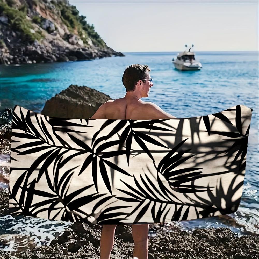 1 Px Bohemian Coastal Luxury Resort Style Beach Towel 80x 130cm-Microfiber, Fast Absorbing and Super Soft Bath Towel