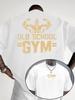 Retro Old School Gym Print on Premium 100 Cotton Unisexs T shirt Perfect for Summer Workout Sessions and Fitness Streetwear
