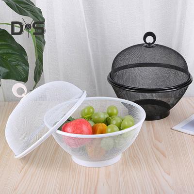 Large Capacity Mesh Fruit Basket with Lid Fly-Proof Fruit Bowl Easy To Clean Dishwasher Safe Fruit Basket with Cover