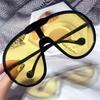 Vintage One Piece Sunglasses For Women New Fashion Oversized Sun Glasses Female Elegant Shades Uv400