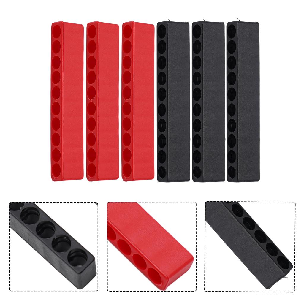 4/6Pcs Screwdriver Bit Holder 10 Hole /4 Hex Shank Screwdriver Head Drill Bit Plastic Screwdriver Storage Organizer