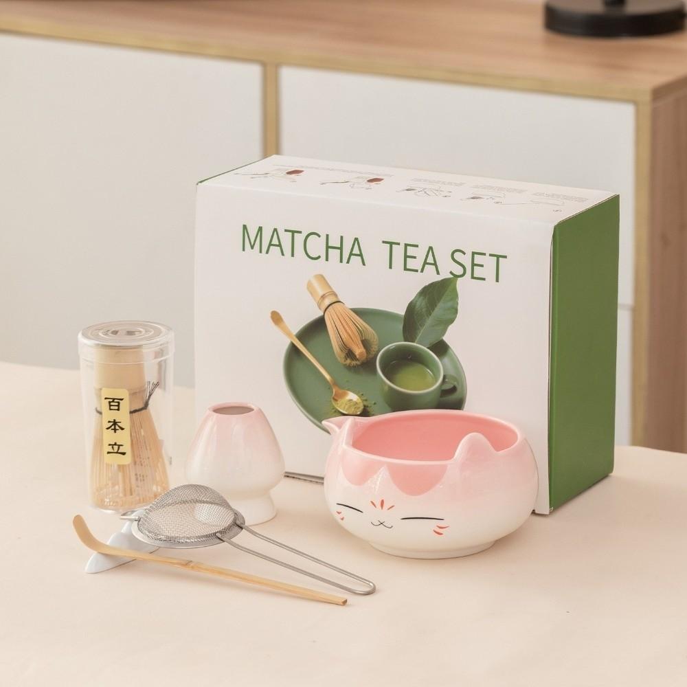 2/5/7pcs Ceramic Bowl Matcha Tea Set Bamboo Whisk Matcha Brewing Kit Perfect Matcha