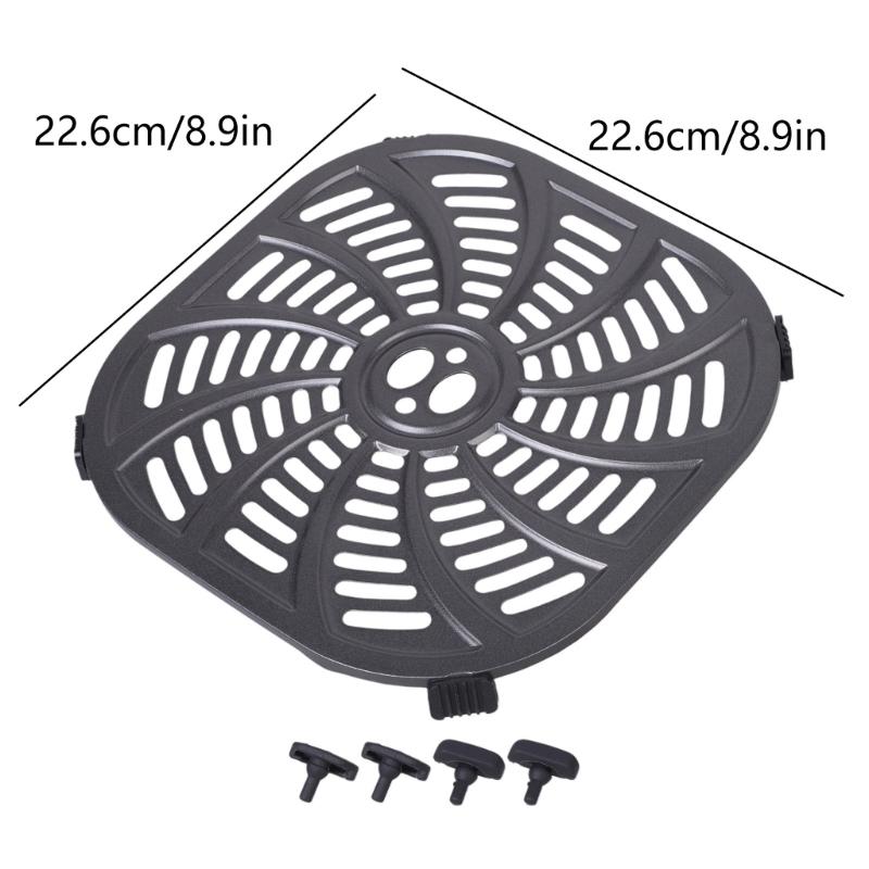 Air Fryers Pad Air Fryers Plate Square Air Fryers Tray Grilling Plate Multifunctional Cooking Tool for 6QT Air Fryers