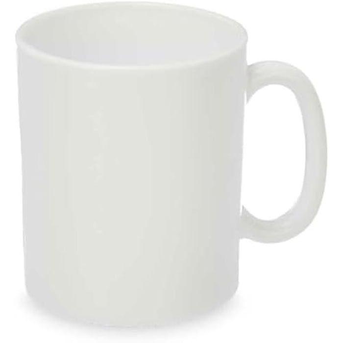 Tasse - VIVALTO - Lot de 48 - 280 ml - Porcelaine - Compatible lave-vaisselle - Classique