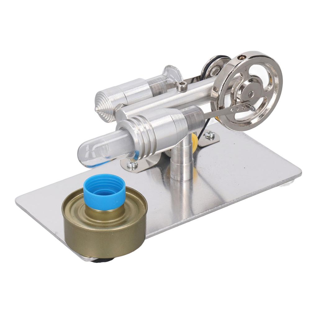 Kids Hot Air Stirling Engine Motor Model with Colorful LED Light Electricity Generator Educational