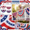 Fan Shaped Polyester Banner Festival Hanging Flag Yard Party Layout Ornament