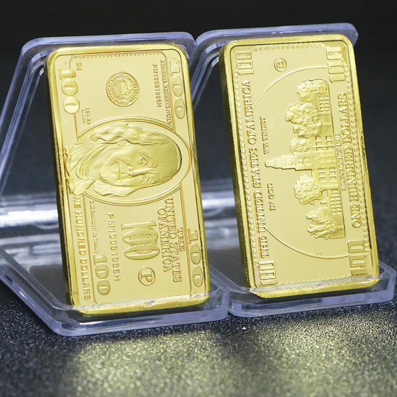 European USA Euro Gold Bar Fine Gold Commemorative Bullion Bar Collection