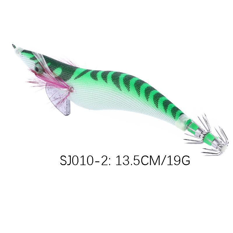 Luminous Wood Shrimp Lure Bait13.5CM 19GBoxed Octopus Bionic Squid Hook Fishing Gear for Bass and Pike Specialized for Killing