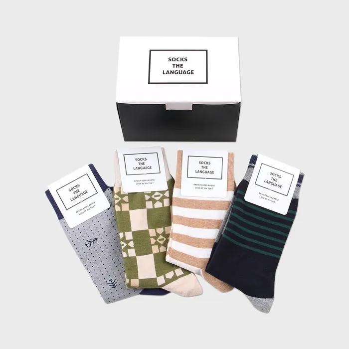 Natural Pattern Socks 4-Set