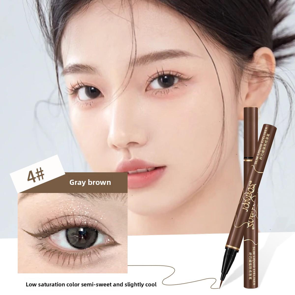 

Эта подводка для глаз очень тонкая, водостойкая и не размазывается. Это жидкая подводка для глаз с губчатым кончиком для начинающих. 4#