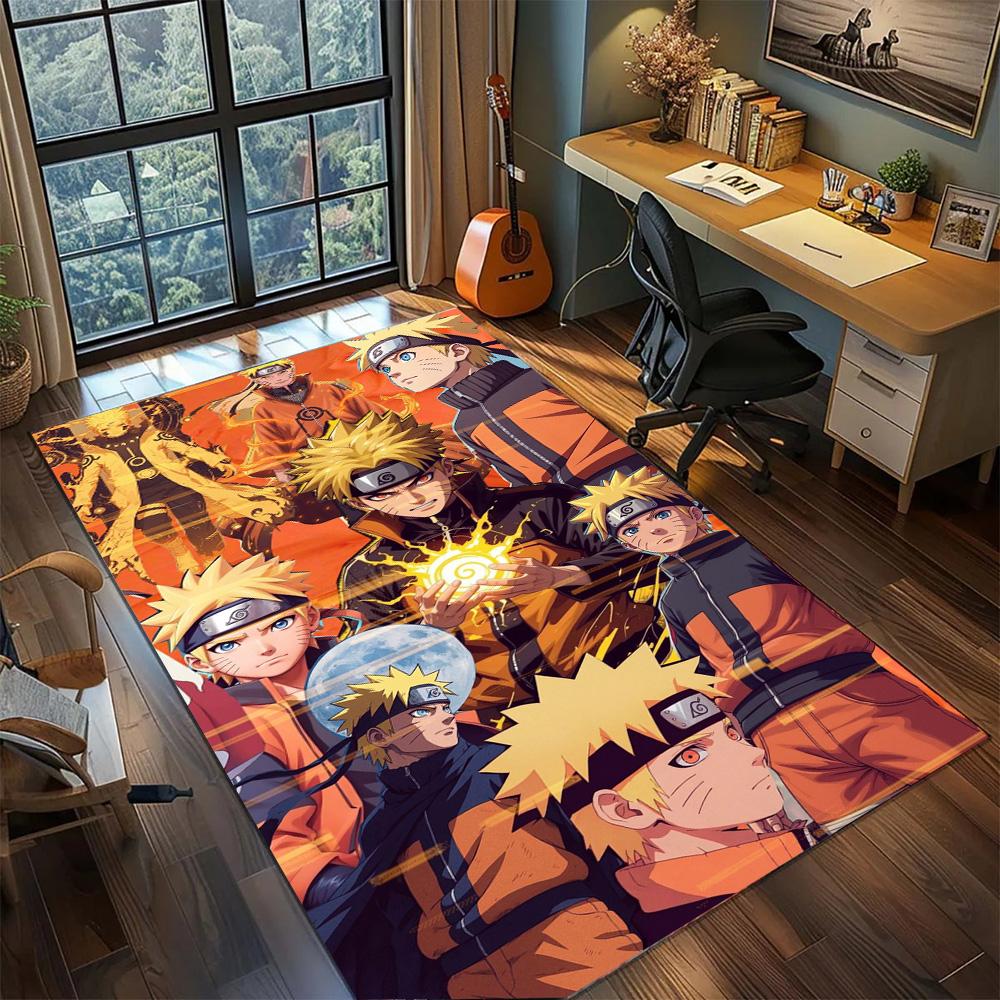 Uzumaki Naruto Carpet Non Slip Washable Floor Mat Large Area Rug for Gamer Room Bedroom Decor