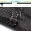 Men's Distressed Cowhide Leather Motorcycle Jacket - European & American Style
