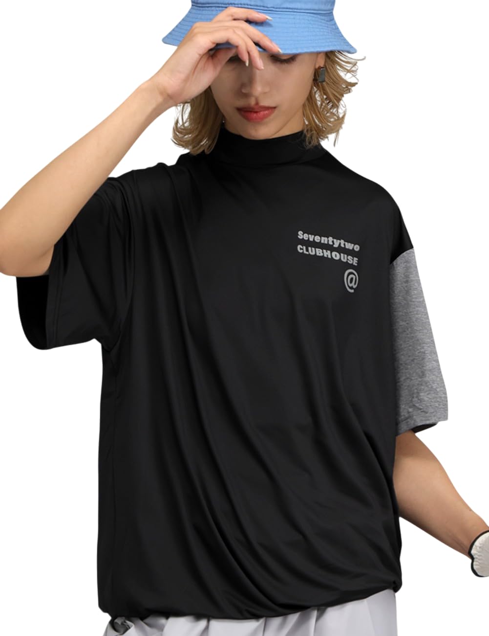 

Antiqua Golf x Stch Mock Neck Top ML 05 Black ZST-00113 Women s