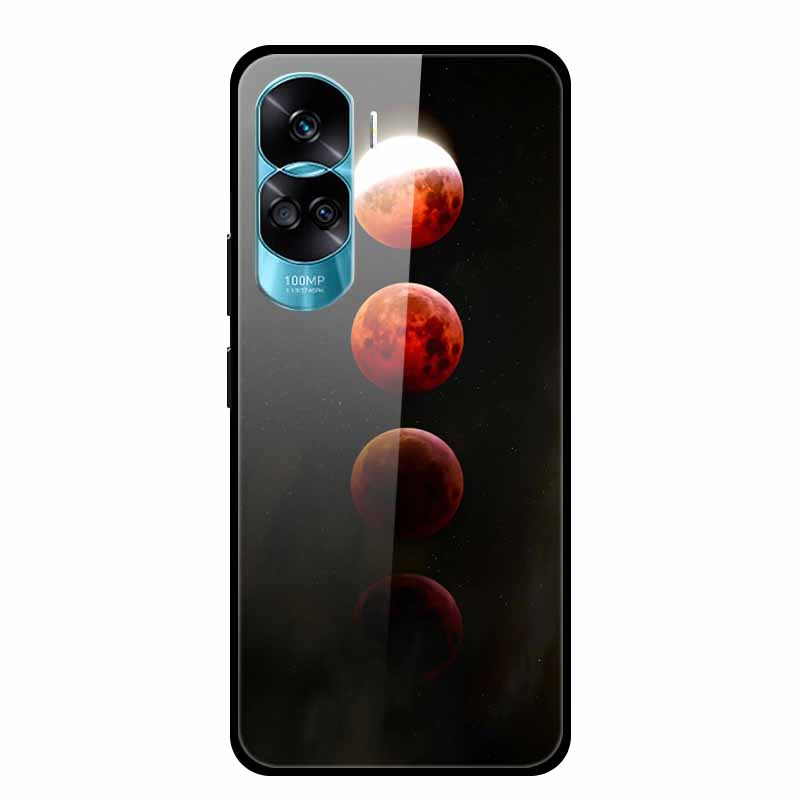For Honor 90 Lite Case Honor90 Pro 5G Wolf Cats Tempered Glass Hard Covers for HuaWei HONOR 90 Pro 90Lite Protective Luxury Capa