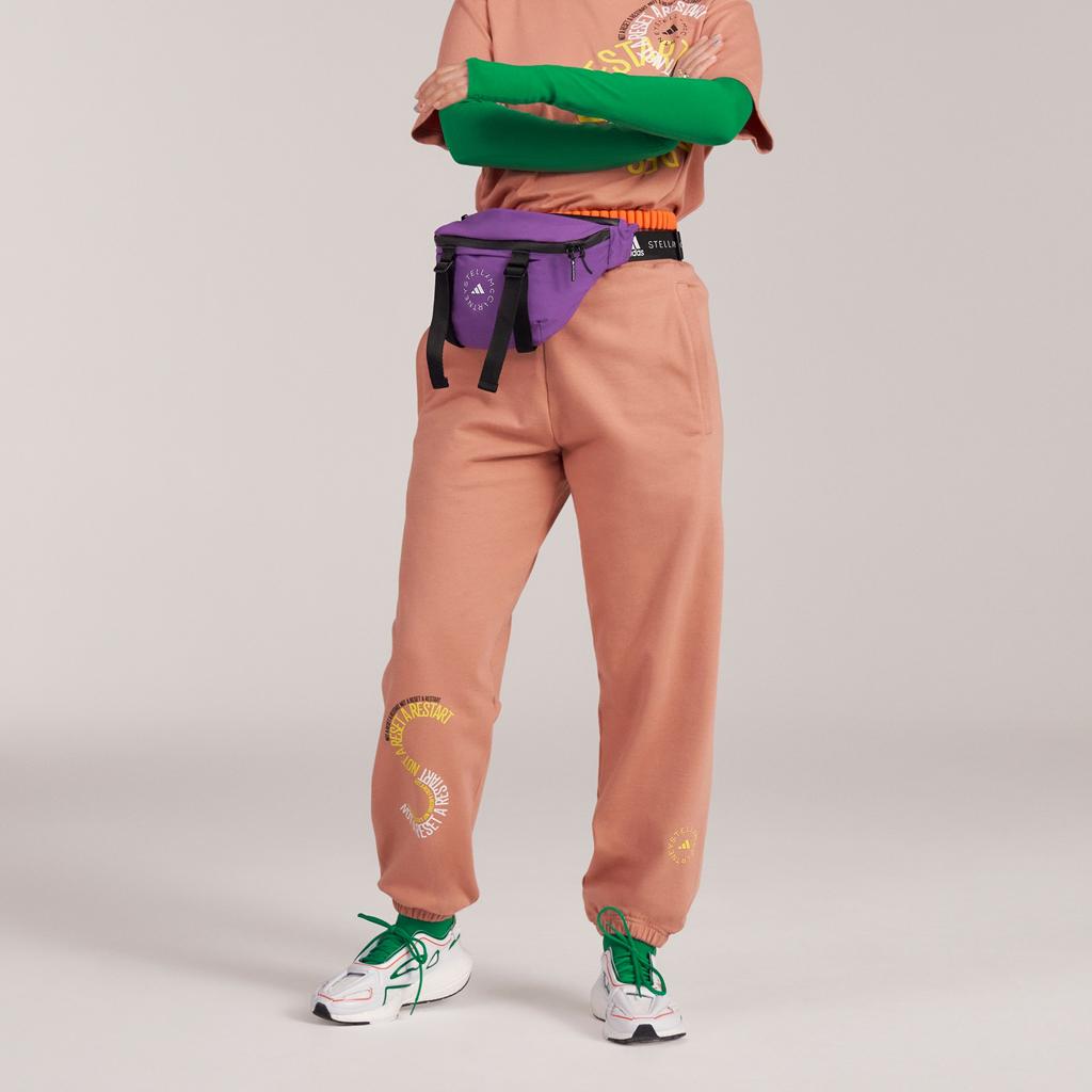 Adidas X Stella McCartney Knitted Sweatpants Unisex Orange Moderate Cuffed Pants IB5907