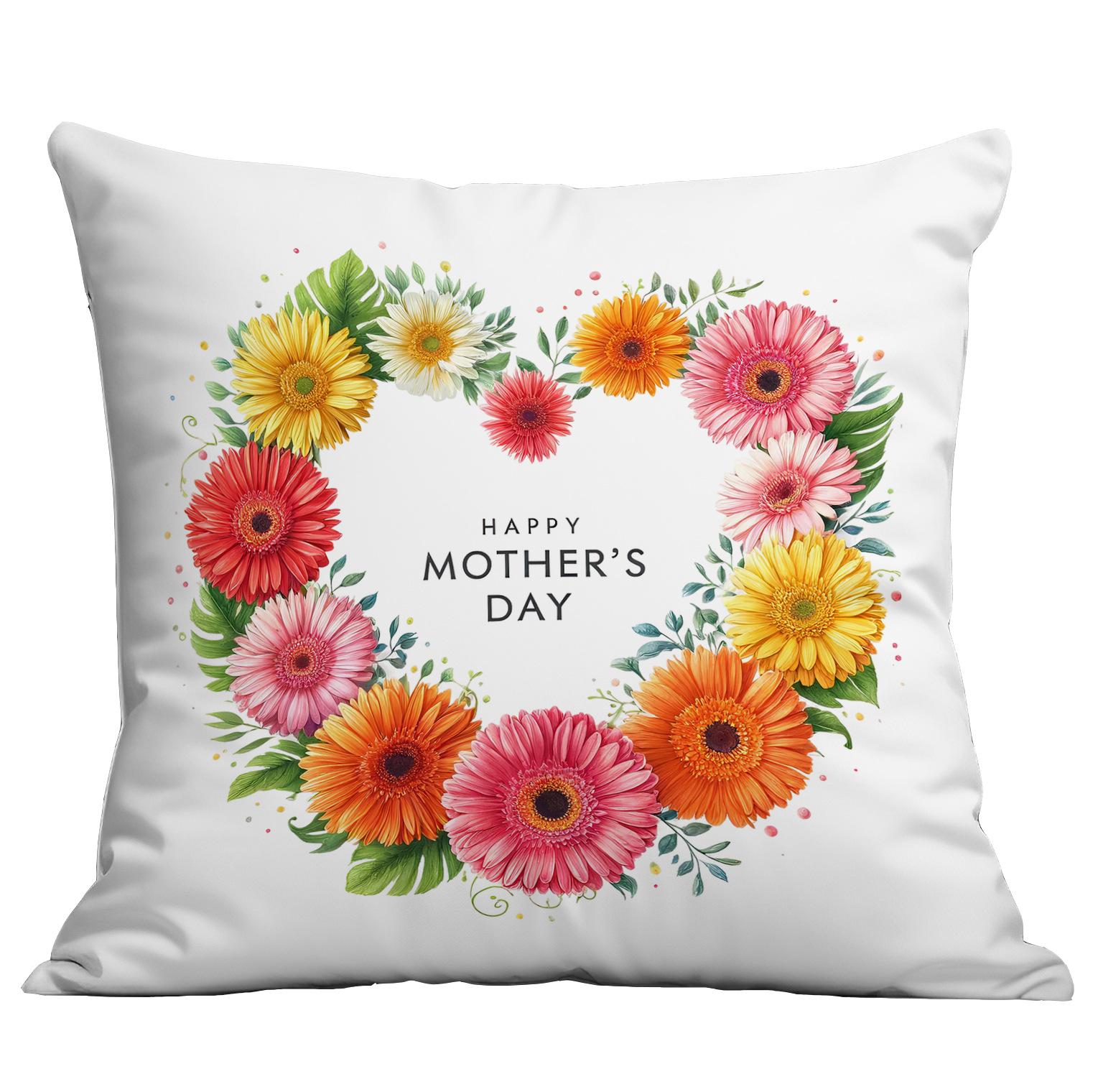 

New Mother S Day Creative Wreath Letter Pillow Case Home Sofa Cushion Pillow Case Premium Durable Quality Useful 45 * 45Cm