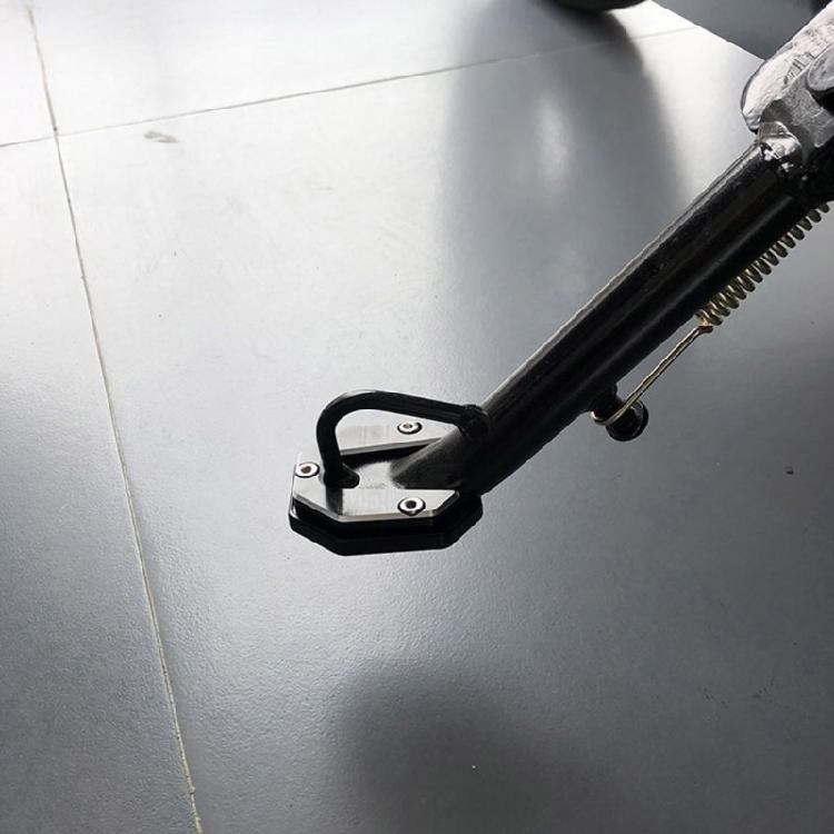 Motorcycle Side Stand Footrest Stabilizers Plate Aluminum Anti Collapse Designs Kickstand Base for Enhanced Ground Grip
