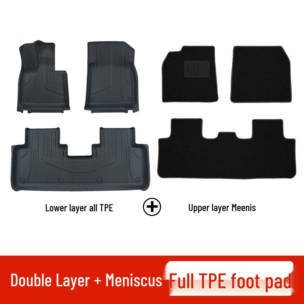 Perfect Fit TPE Eco-friendly Odorless Car Floor Mats for Ideal I6 - Double Layer, Wear-resistant Protection