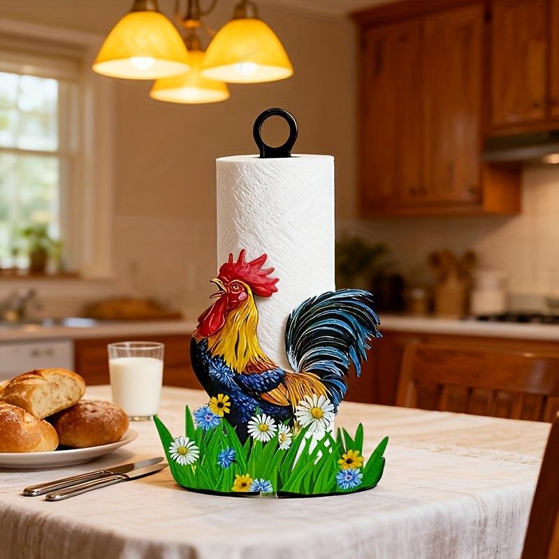 Metal Ironwork Craft Decorative Paper Towel Rack for Kitchen Storage, Tabletop Decorative Item, Decorative Accessory