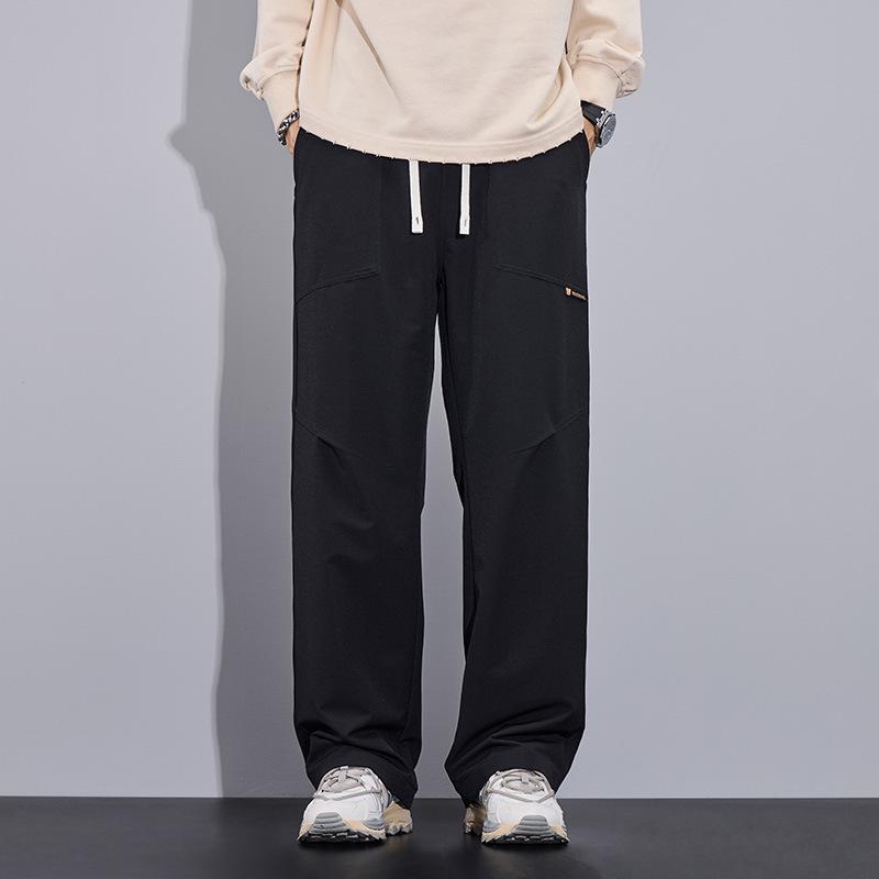 

Мужской комбинезон для активного отдыха, растягивающийся в четыре стороны: Красивые, прочные, повседневные брюки для альпинизма в уличном стиле. M (100 lbs) чёрный