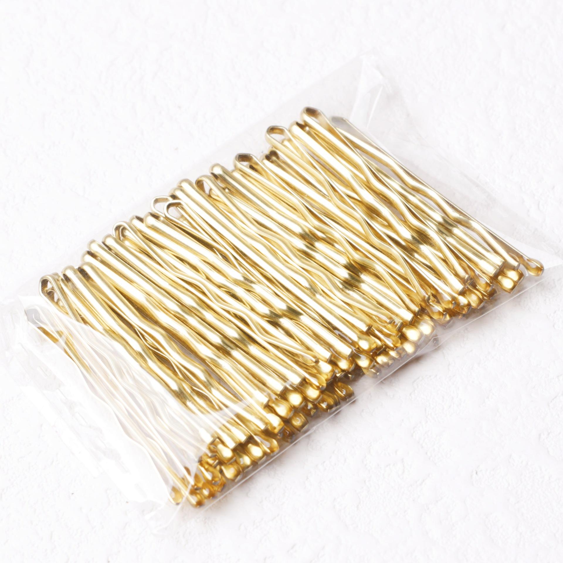 

50 шт./лот 5 см заколки для волос женские заколки для волос вьющиеся волнистые зажимы для волос женские невидимки аксессуары для укладки волос золотой