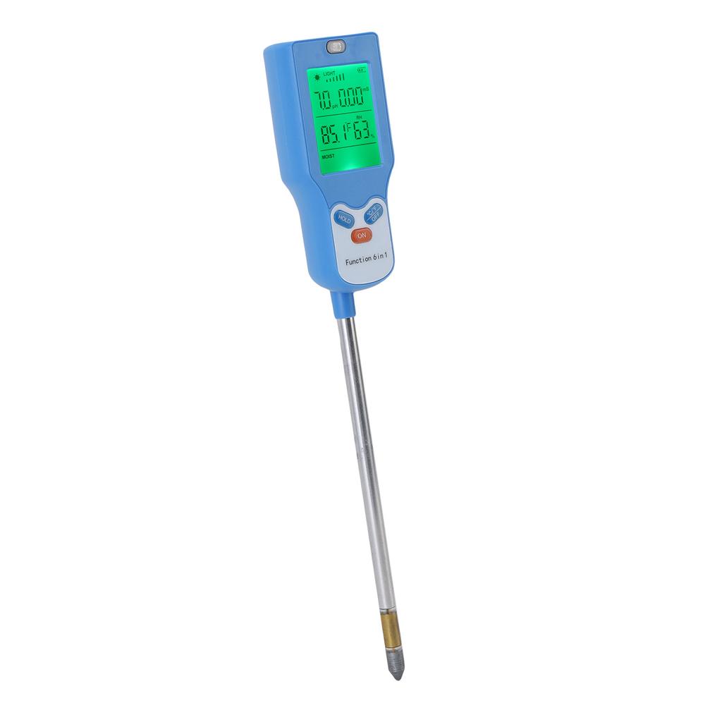 6 In 1 Soil Digital Tester PH Temperature Sunlight Intensity Humidity Fertility Soil Test Meter