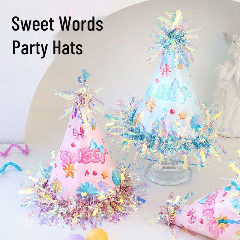Creative Cartoon Pompom Birthday Hat for Selfies - For Adults & Babies