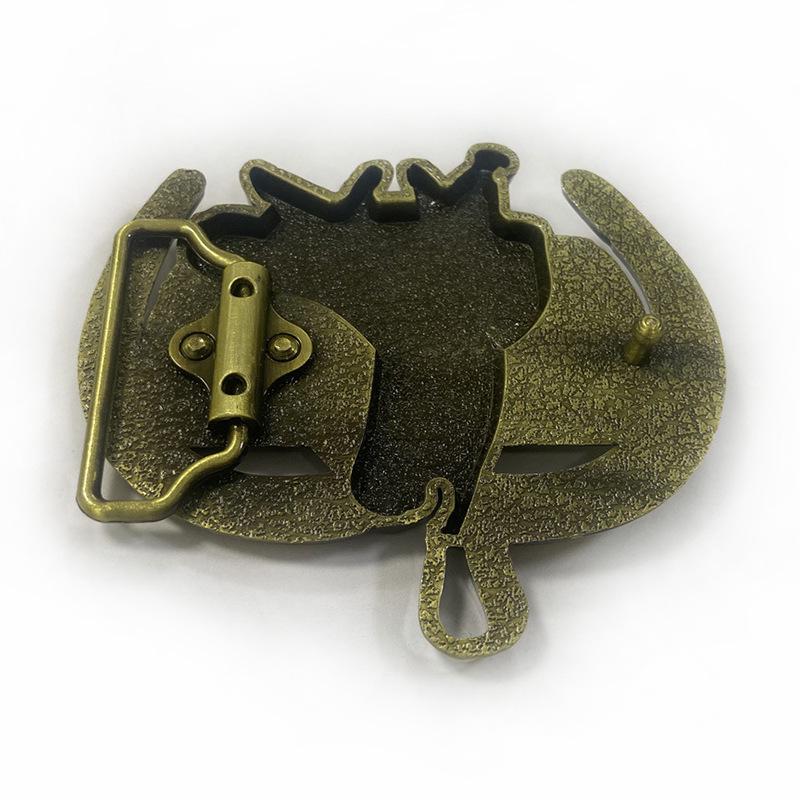 Western Cowboy Zinc Alloy Saddle Belt Buckle - Large, Fashionable, Smooth, Unique Design