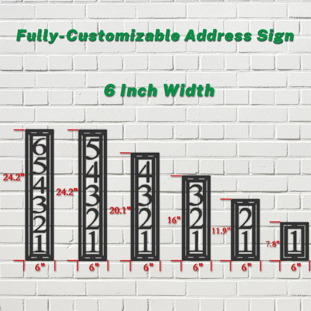 Custom Metal House Numbers Sign | Personalized Address Name Home Plaque Design | Art Decor Signs for Exterior Yard Front Door Farmhouse Entrance