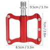 Road Bike   Flat Pedal Aluminum Alloy Non-Slip   Pedal Bike Accessory(Red )