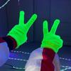 1 Pair Durable Green Gloves Breathable Neon Glove Party Decor Supplies Fluorescent Gloves  Nightclub