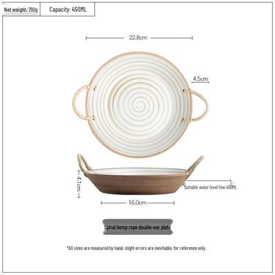 Wutuo Japanese Style Rustic Ceramic Serving Plate
