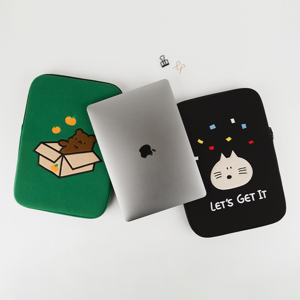 All New Frame Embroidered Laptop Pouch_Gilgom/Let'S Get It (Ipad 11/13/15 Inch)