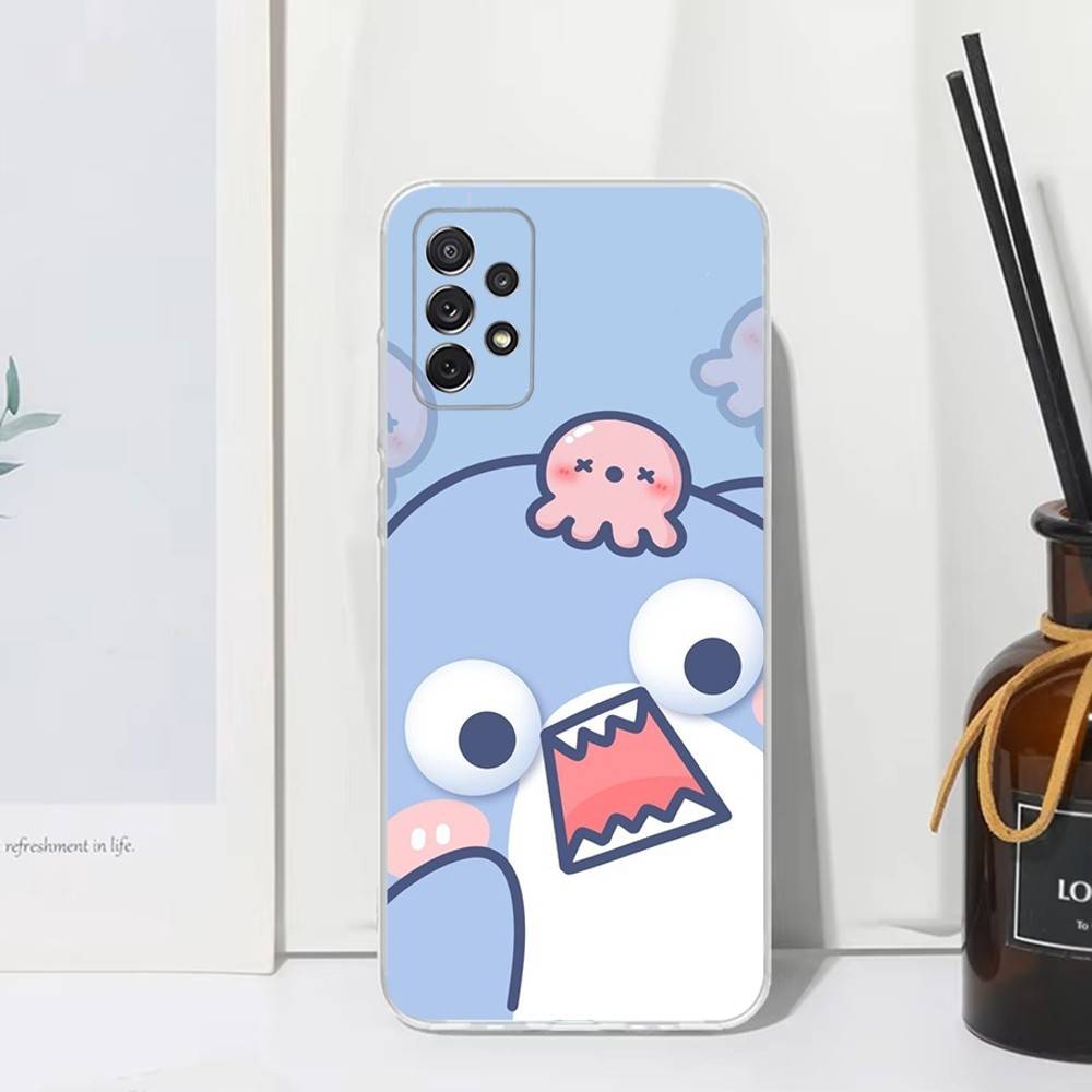 Cute Cartoon Animals Shark Phone Case For Samsung S30,S23,S21,S22,S20,Ultra,FE,Lite, S10,S9,S8,PIus,Transparent, Silicone Case
