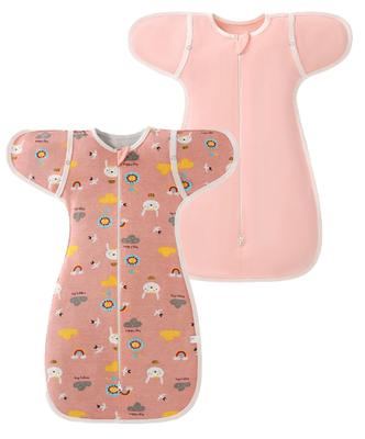 Swaddle Swaddle Set of Available All Year Newborn Baby Cotton [Miaotti] Sleeper, 2, Round, Baby, (Pink)
