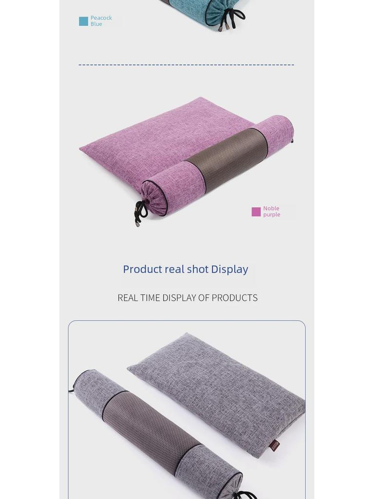 Cervical Pillow for Vertebra Support: Buckwheat & Cassia Seed Sleep Aid, Curvature Corrector Round Pillow