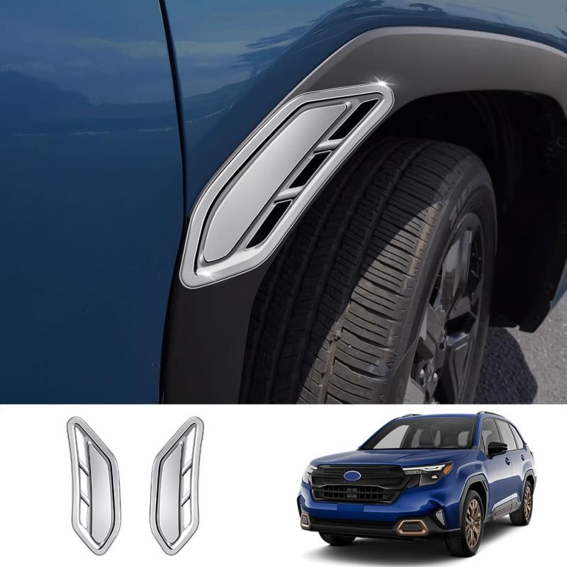 For Subaru Forester 2024 2025 2026  Front Side Foliage Leaf Fender Vent Air Outlet A C Pillar Trim Rear Window Quarter Cover