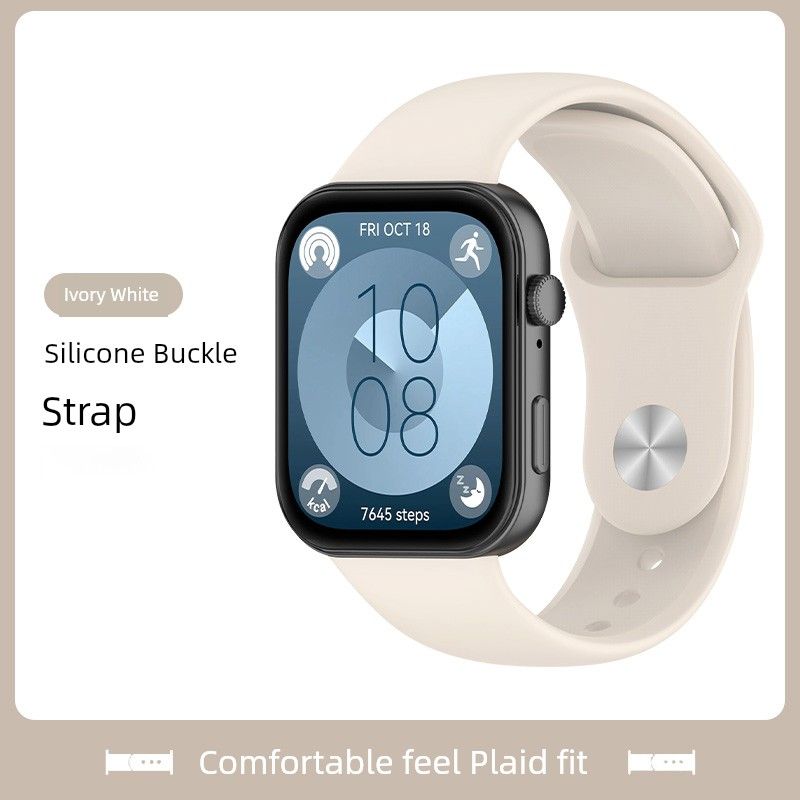 

Silicone Reverse Clinch Wrist Strap Smart Sports Fit3 Breathable Watch Chain Men s and Women s Bracelet Special Replacement Belt Accessories Buckle strap [ivory]] Applicable: Huawei Fit4/4pro