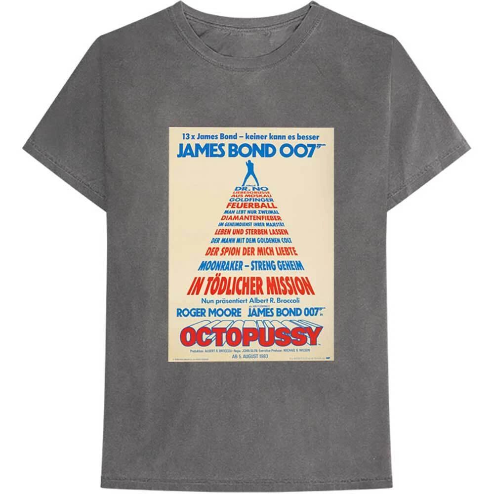 James Bond 007 Unisex T-Shirt: Octopussy German Poster (Small) S