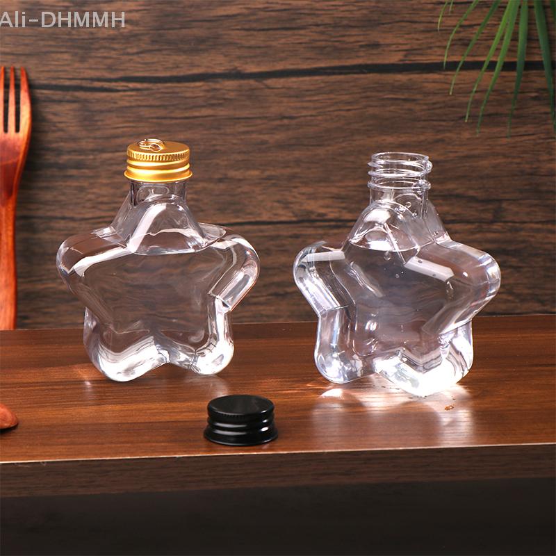 200ML Star Bottle; Cute Clear Plastic Design; Perfect for Tea, Coffee, and Water