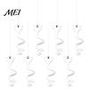 Spooky Festival Party Supplies 8 Pcs Halloween Hanging Ghost Swirl Decoration, White Ceiling Decoration Swirls Streamers for Home Office Haunted House